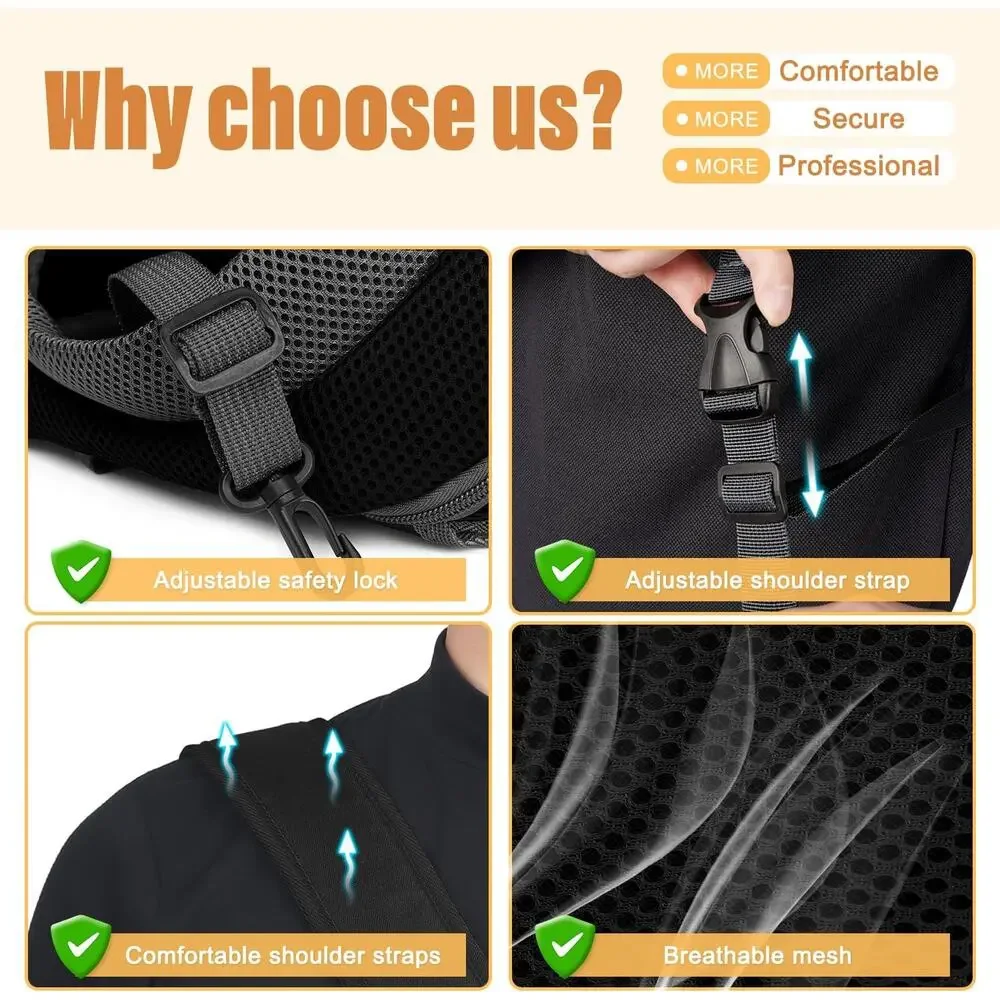 YUDODO Pet Dog Backpack Carrier with Storage Pockets